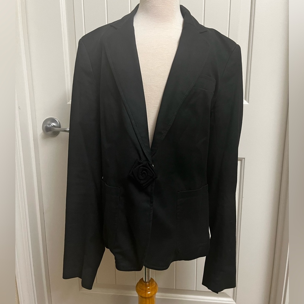 Marc Jacobs Black Cotton Blend Blazer, size 6